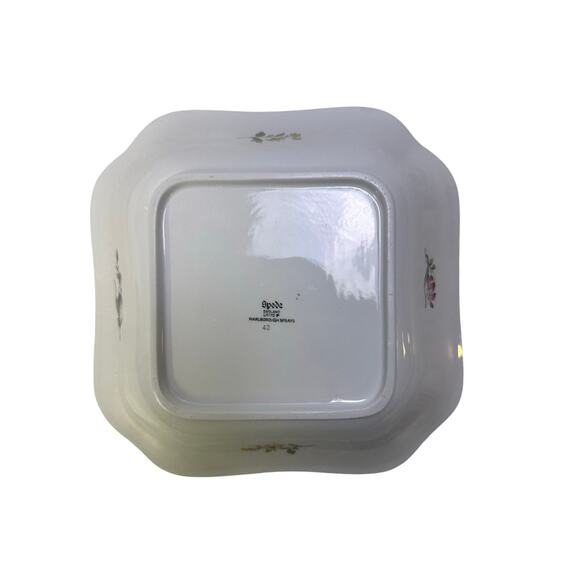 Spode England 'Marlborough Sprays' Square Large Serving Bowl-Excellent - Picture 7 of 8